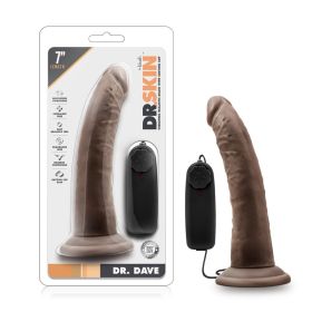 Dr. Skin Dr. Dave Realistic 7 in. Vibrating Dildo (Option: Brown)
