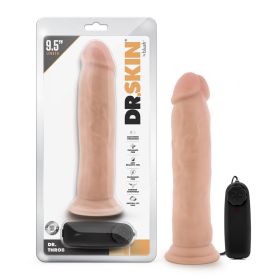 Dr. Skin Dr. Throb Realistic 9.5 in. Vibrating Dildo (Option: Beige)