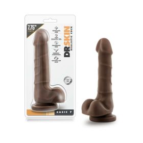 Dr. Skin Basic 7 Realistic 7.75 in. Dildo with Balls (Option: Brown)