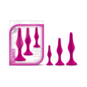 Luxe 3 Piece Silicone Beginner Plug Kit (Option: Pink)
