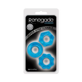 Renegade Chubbies Cock Rings 3 Pack (Option: Blue)