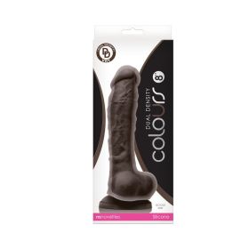 Colours Dual Density 8 in. Dildo (Option: Dark Brown)
