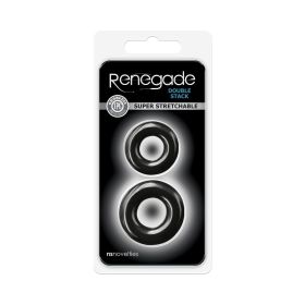 Renegade Double Stack Cock Rings 2 Pack (Option: Black)