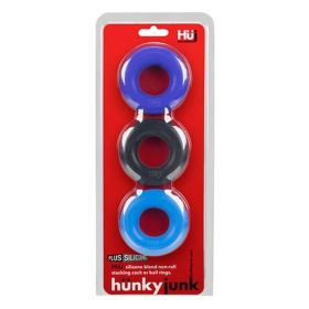 Hunkyjunk HUJ3 3 pack c ring (Option: blue multi)