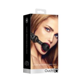 Ouch! Luxury Adjustable Breathable Ball Gag (Option: Black)