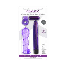 Classix 4 Piece Ultimate Pleasure Couple''s Kit (Option: Purple)