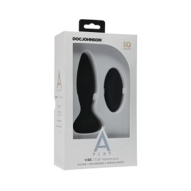 A Play Vibe Adventurous Rechargeable Silicone Anal Plug with Remote (Option: Black)