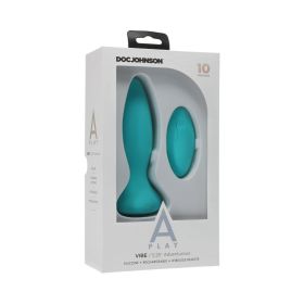 A Play Vibe Adventurous Rechargeable Silicone Anal Plug with Remote (Option: Teal)