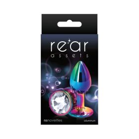 Rear Assets Metal Anal Plug (Option: Small Multicolor/Clear)