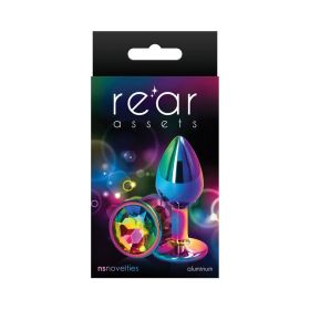 Rear Assets Metal Anal Plug (Option: Small Multicolor/Rainbow)