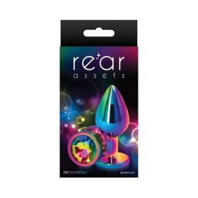Rear Assets Metal Anal Plug (Option: Medium Multicolor/Rainbow)