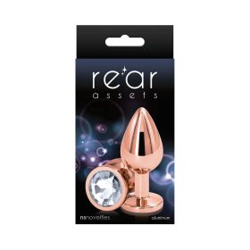 Rear Assets Rose Gold Anal Plug (Option: Medium Clear)