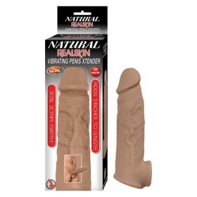 Natural Realskin Vibrating Penis Xtender (Option: Brown)