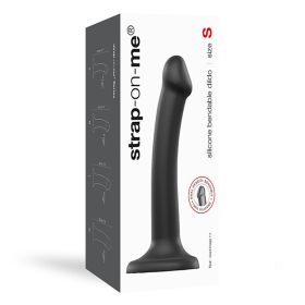Strap On Me Bendable Dual Density Silicone Suction Cup Dildo (Option: Black S)
