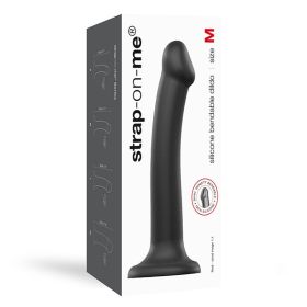 Strap On Me Bendable Dual Density Silicone Suction Cup Dildo (Option: Black M)