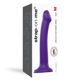 Strap On Me Bendable Dual Density Silicone Suction Cup Dildo (Option: Purple M)