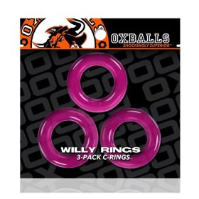 Oxballs Willy Rings 3 Pack Cockrings O/S (Option: Hot Pink)