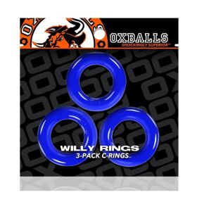 Oxballs Willy Rings 3 Pack Cockrings O/S (Option: Police Blue)