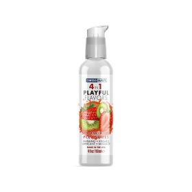 Swiss Navy 4 in 1 Playful Flavors Straw (Option: Kiwi Pleasures 4 oz.)