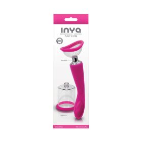 INYA Pump N Vibe Rechargeable Dual Ended Vibrator & Pump Set (Option: Pink)