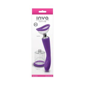 INYA Pump N Vibe Rechargeable Dual Ended Vibrator & Pump Set (Option: Purple)