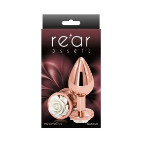 Rear Assets Rose Anal Plug (Option: Medium White)