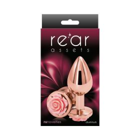 Rear Assets Rose Anal Plug (Option: Medium Pink)