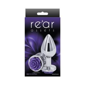 Rear Assets Rose Anal Plug (Option: Medium Purple)