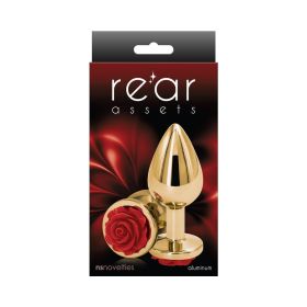 Rear Assets Rose Anal Plug (Option: Medium Red)