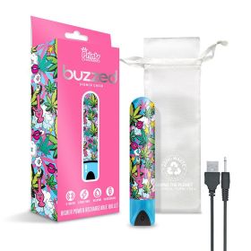 Prints Charming Buzzed Rechargeable 3.5" Bullet (Option: Stoner Chick  Blue)