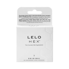 LELO HEX Original Lubricated Latex Condoms (Option: 3 Pack)