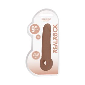 RealRock Realistic 9 in. Penis Sleeve Extender Sling (Option: Tan)