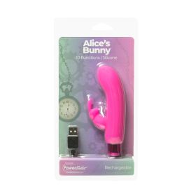 Powerbullet Alice''s Bunny Rechargeable Bullet Vibrator with Silicone Rabbit Sleeve (Option: Pink)