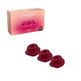 Womanizer 3 Pack Type A Replacement Stimulation Heads (Option: Bordeaux M)