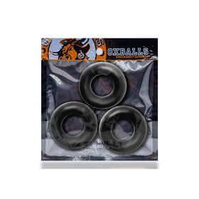 OxBalls Fat Willy 3 Pack  Jumbo Cockrings FLEXtpr (Option: Black)