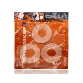 OxBalls Bonemaker 3 Pack  Boner Cockring Kit FLEXtpr (Option: Clear)