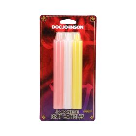 Japanese Drip Candles 3 Pack (Option: Pink  White  Yellow)