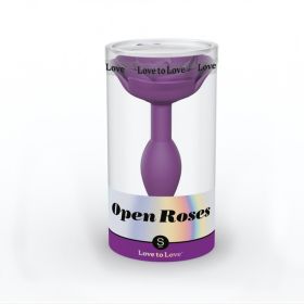 Love to Love Open Roses Silicone Anal Plug (Option: Purple Rain Small)