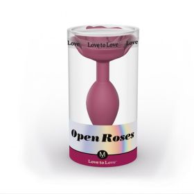 Love to Love Open Roses Silicone Anal Plug (Option: Plum Star Medium)