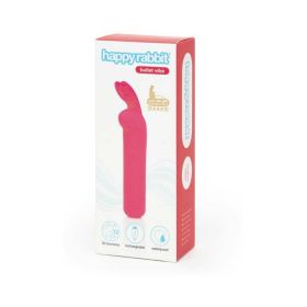 Happy Rabbit Rechargeable Silicone Bullet Vibrator With Ears (Option: Pink)