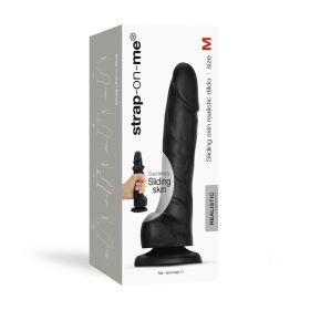 Strap On Me Realistic Collection Sliding Skin Dual Density Silicone Dildo (Option: Black M)