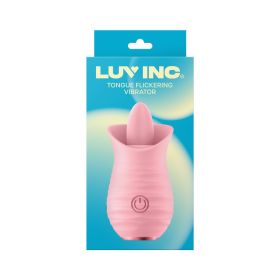 Luv Inc Tv08 Tongue Flickering Vibrator Rechargeable Silicone Clitoral Stimulator (Option: Pink)