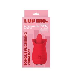 Luv Inc Tv08 Tongue Flickering Vibrator Rechargeable Silicone Clitoral Stimulator (Option: Red)