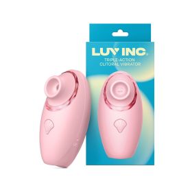 Luv Inc Tv11 Triple Action Clitoral Vibrator Rechargeable Silicone 3 in 1 Stimulator (Option: Pink)