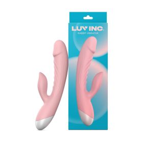 Luv Inc Rv20 Rabbit Vibrator Rechargeable Silicone Dual Stimulator (Option: Pink)