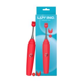 Luv Inc Op10 Orgasm Pen Rechargeable Pinpoint Vibrator with 3 Attachments (Option: Red)