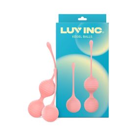 Luv Inc Kg88 Kegel Balls Ribbed Silicone 2 Piece Set (Option: Light Pink)