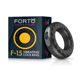 Forto F 15 Rechargeable Silicone Vibrating Cockring (Option: Black)