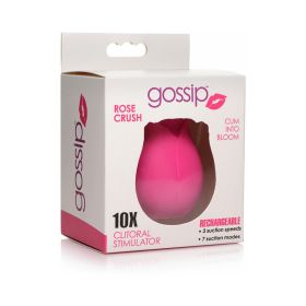 Curve Toys Gossip Cum Into Bloom Rechargeable Silicone Clitoral Stimulator (Option: Rose Crush Magenta)