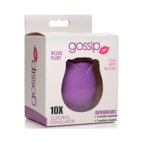 Curve Toys Gossip Cum Into Bloom Rechargeable Silicone Clitoral Stimulator (Option: Rose Flirt Violet)